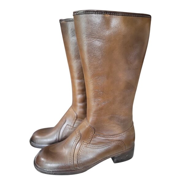 Keds Shoes - Vintage 1970s Keds Eskiloos Rain Boots Heel Women’s Size 8 Faux Fur Lining Brown
